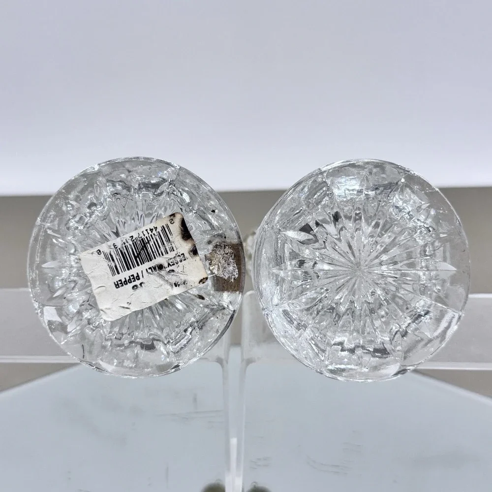 Crystal Clear Czech Republic Essex Salt & Pepper Shaker‎ Set Approx 8